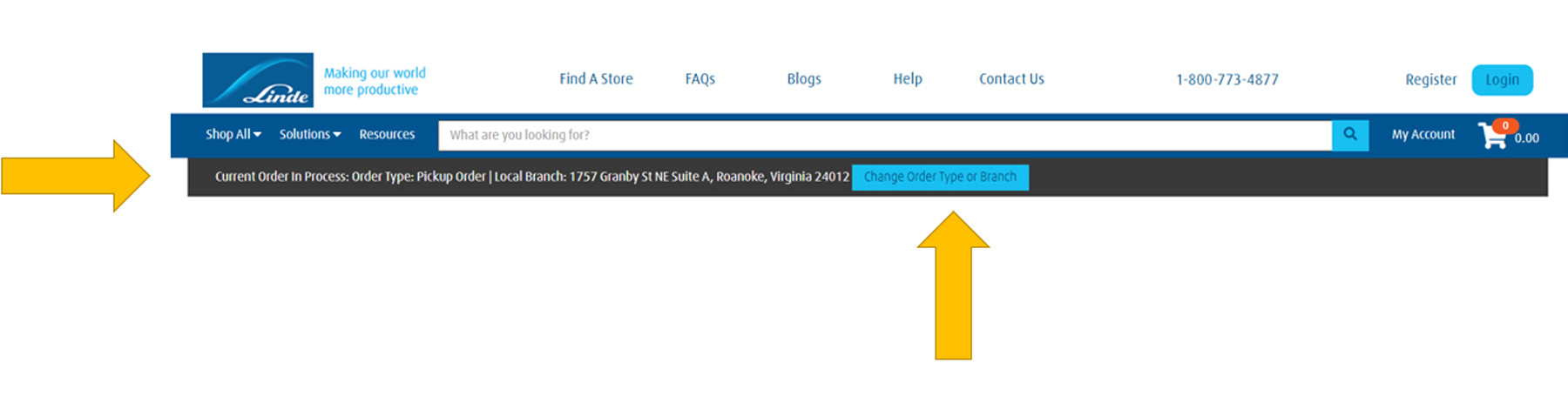 Order type and local branch